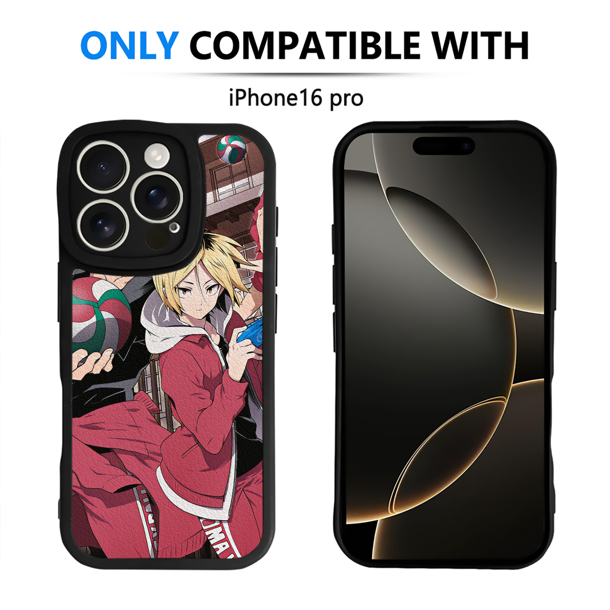 （画像用） ハイキュー!! Haikyu!! 【iPhone 16シリーズ対応】シリコンスマホケース（レザー調） 材質：シリコン